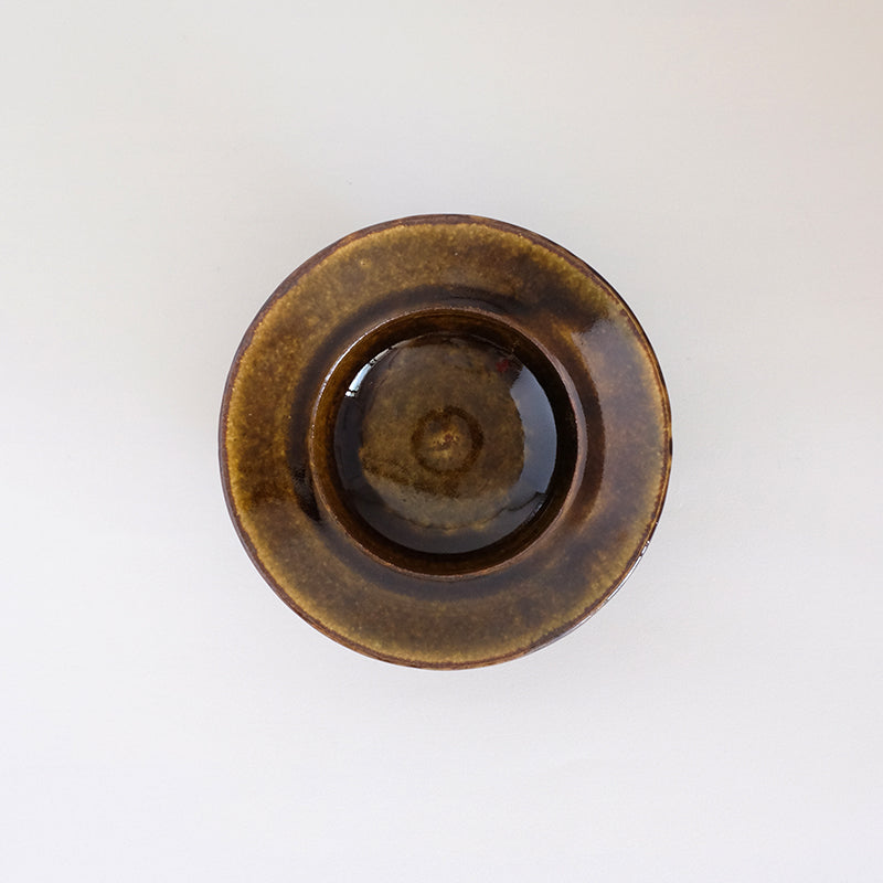 益子焼 飴釉 リム 小