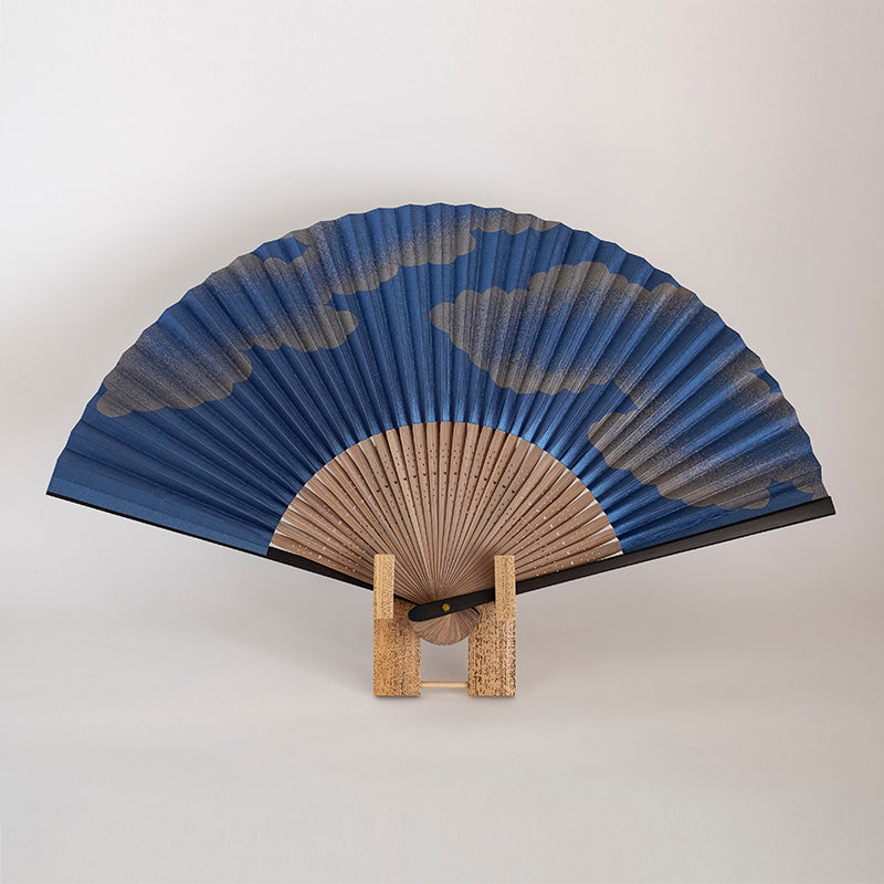 京扇子 男物紙扇 風神雷神 雲間