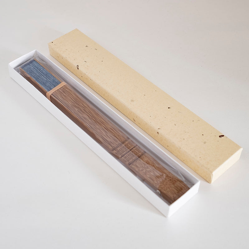 京扇子 男物絹扇 紺市松