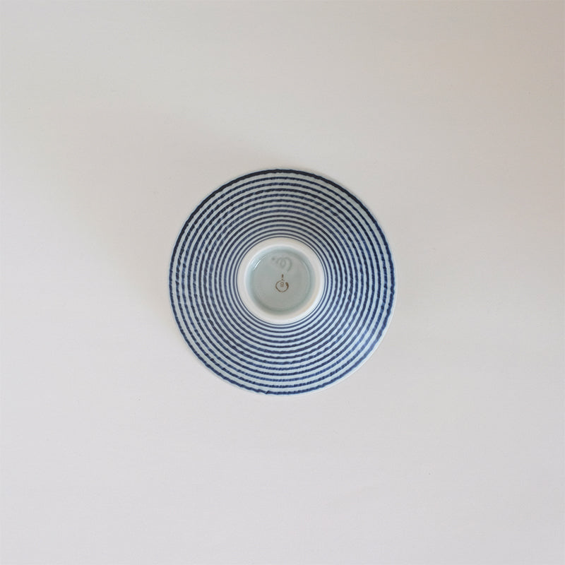 波佐見焼 藍駒 反碗 中