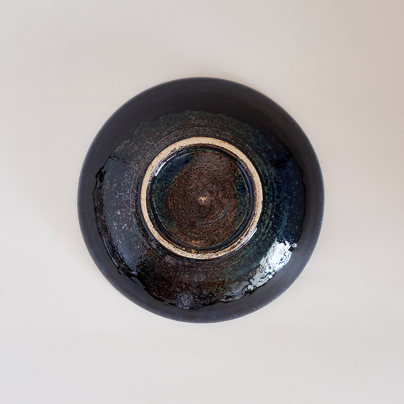 益子焼 瑠璃 丸鉢(小)