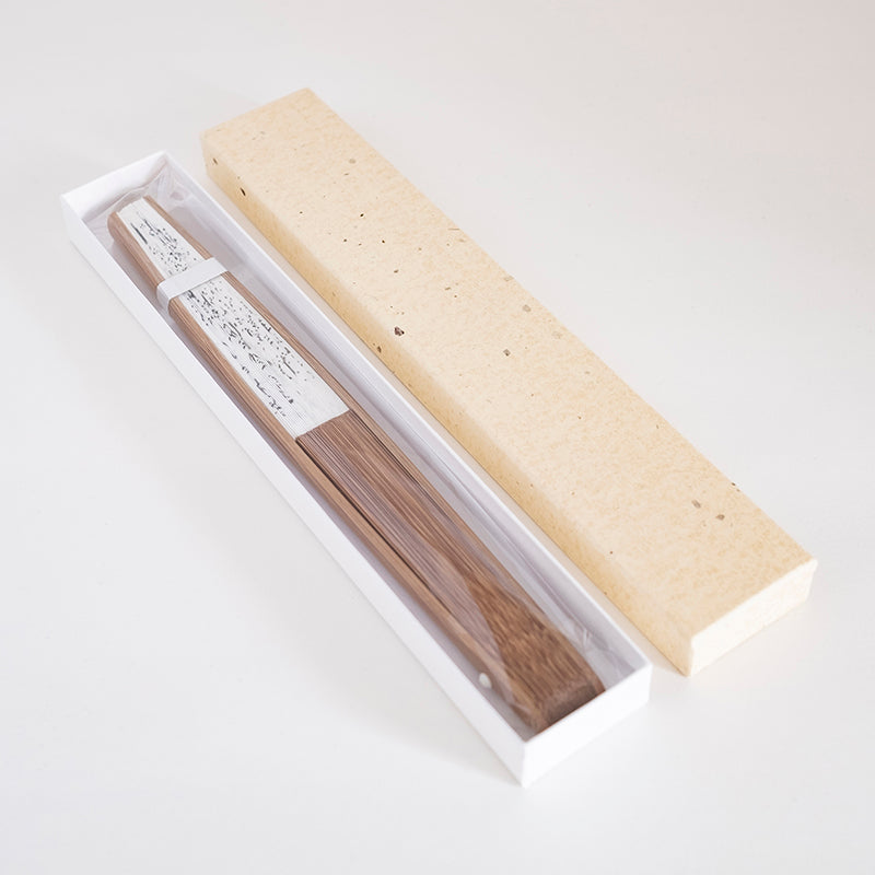 京扇子 男物紙扇 鳥獣戯画 白色