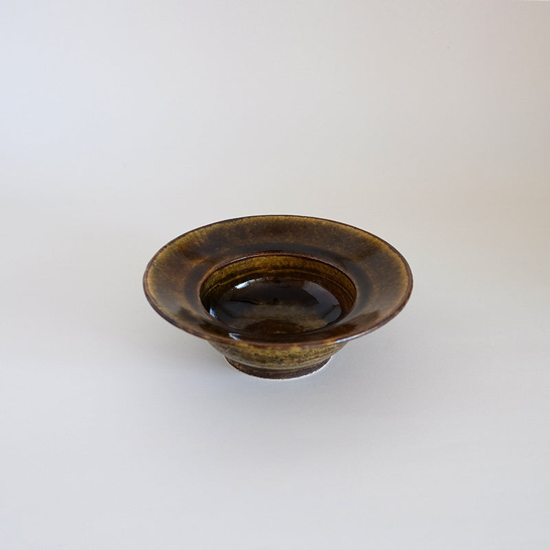 益子焼 飴釉 リム 小