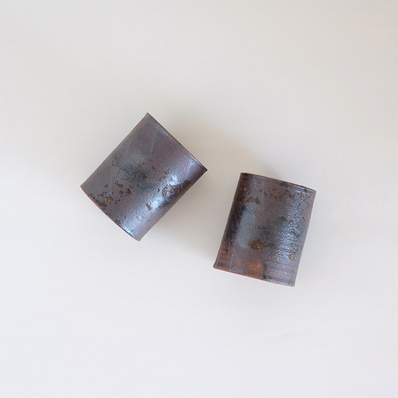 益子焼 塗鉄 コップ