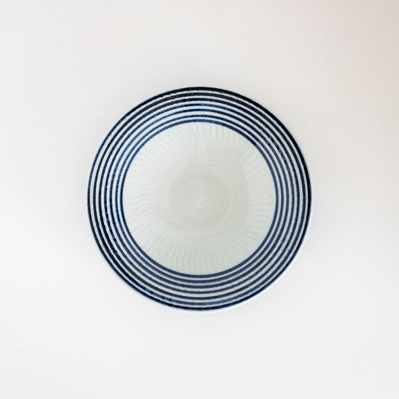 波佐見焼 藍駒 6寸皿