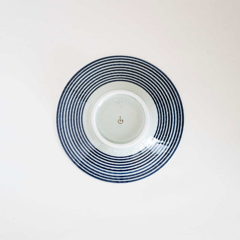 波佐見焼 藍駒 6寸皿