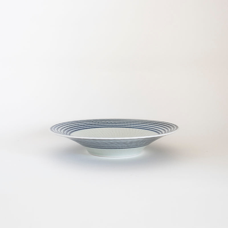 波佐見焼 藍駒 6寸皿