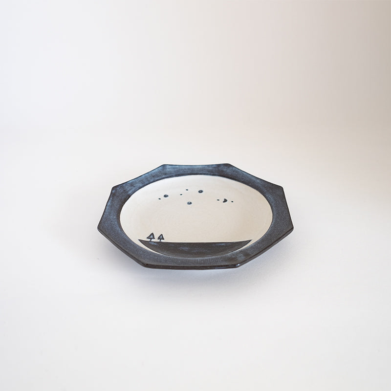 8角5寸皿「森」