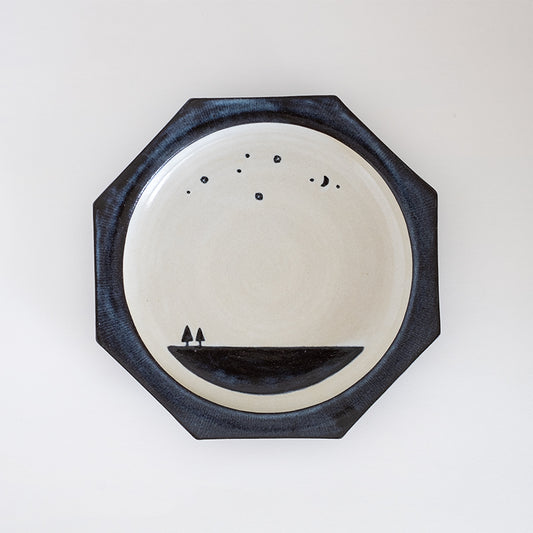 8角7寸皿「森」