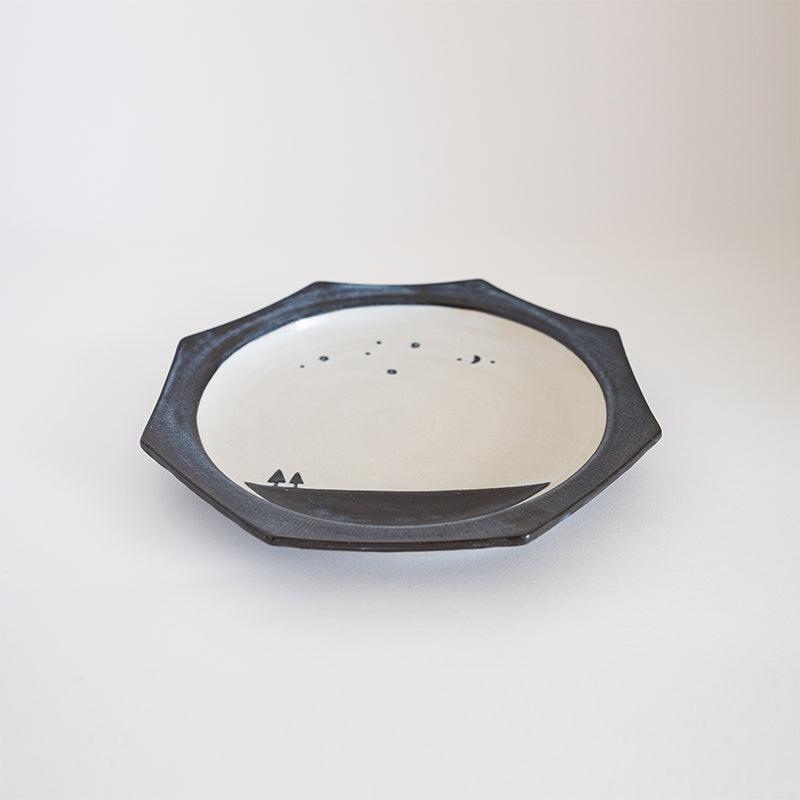 8角7寸皿「森」