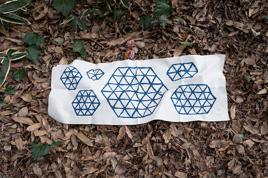 麻小紋 晒生地(厚手)