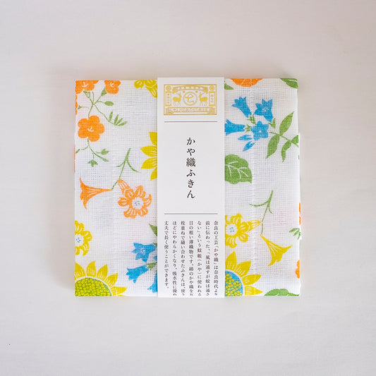 かや織ふきん 夏の花