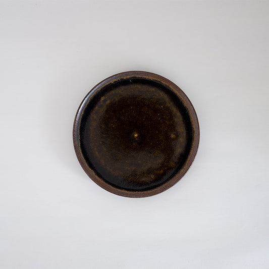 益子焼 飴釉 ソーサー