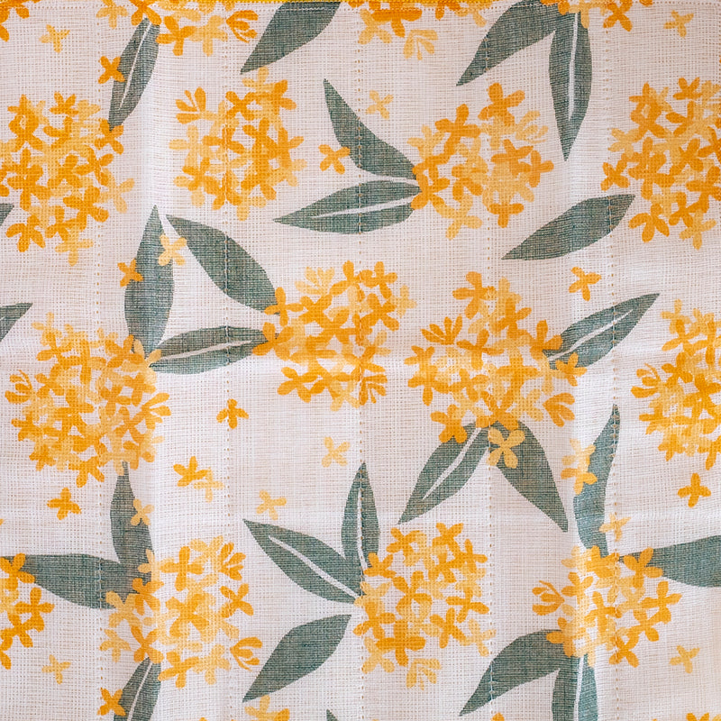 かや織ふきん 季節の花色 きんもくせい