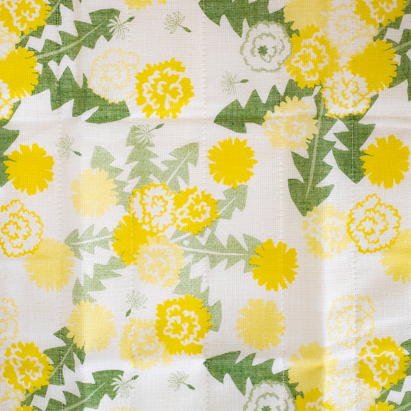 かや織ふきん 季節の花色 たんぽぽ