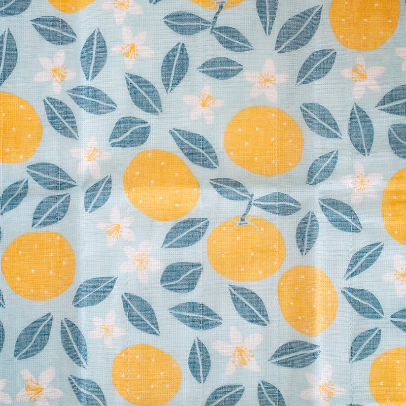 かや織ふきん 夏みかん