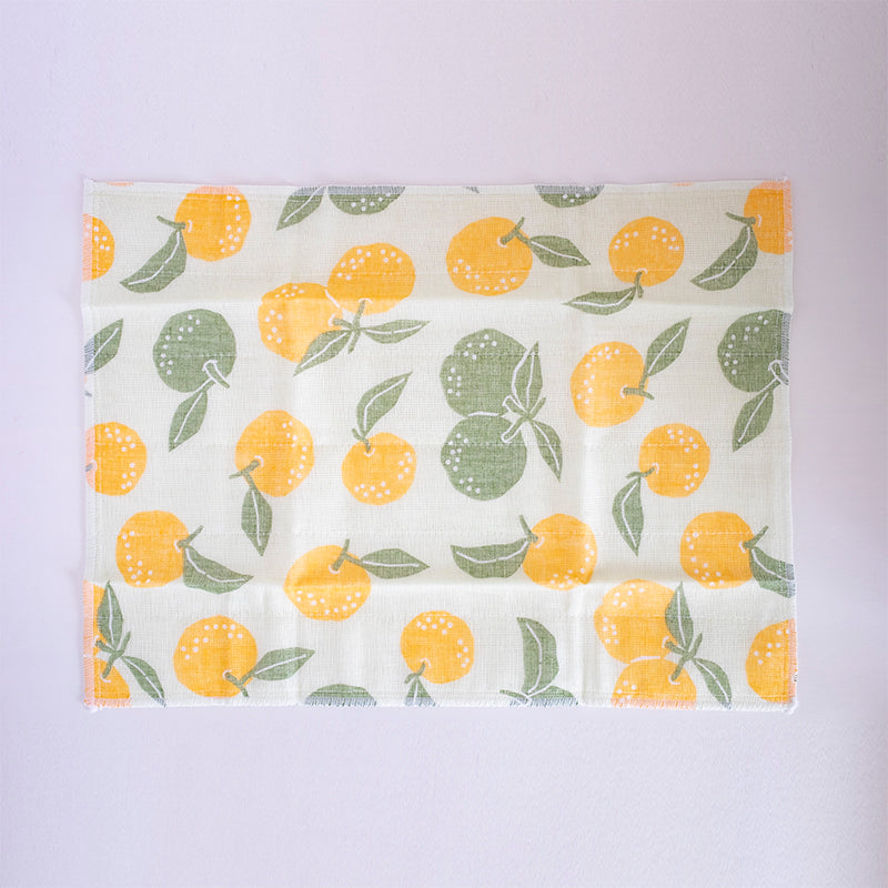 かや織ふきん 柚子