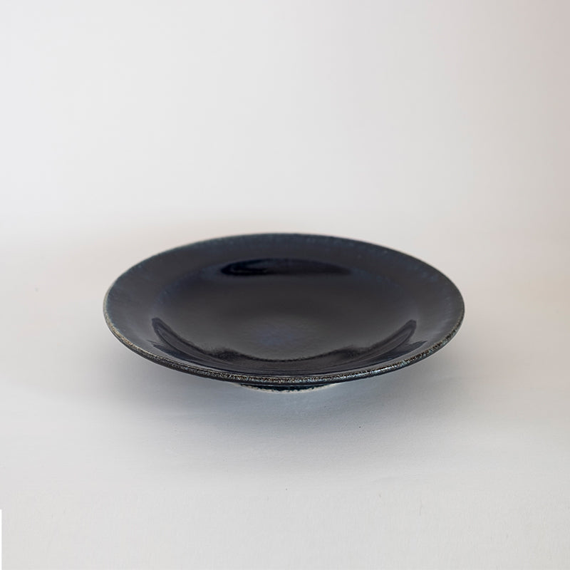 益子焼 瑠璃 平鉢(小)