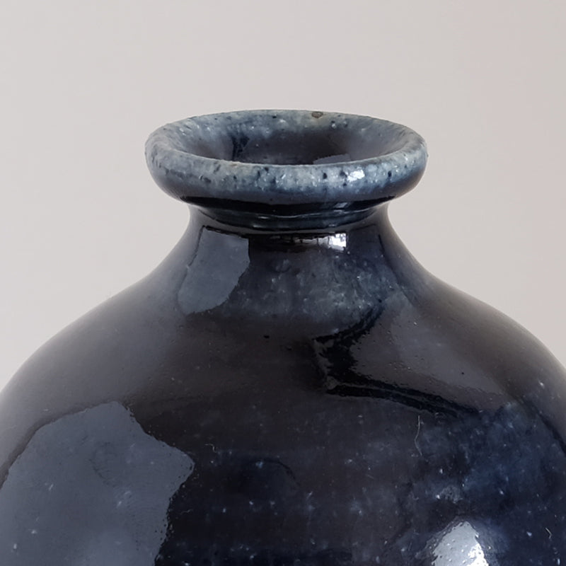 益子焼 瑠璃 一輪挿し A