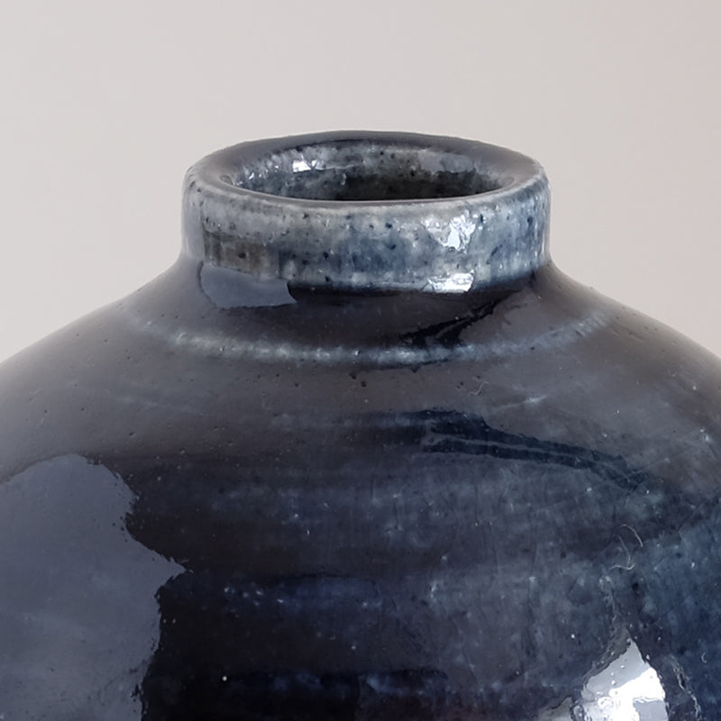 益子焼 瑠璃 一輪挿し B