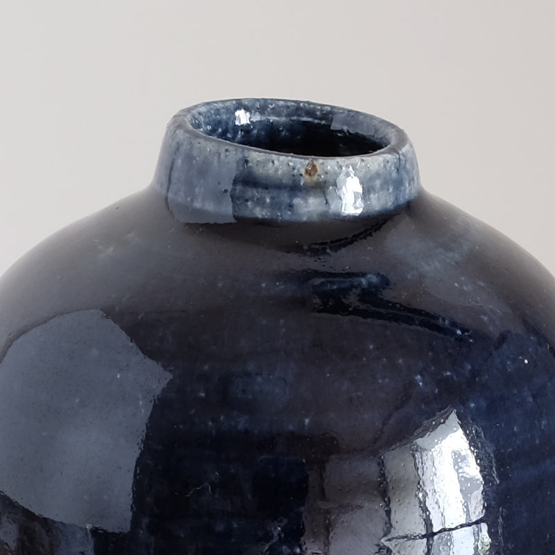 益子焼 瑠璃 一輪挿し C