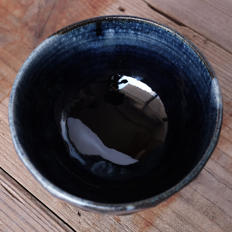 益子焼 瑠璃 面取碗