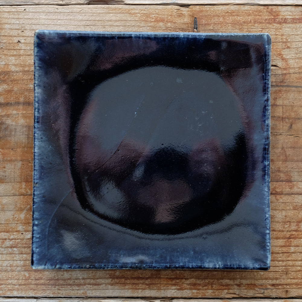 益子焼 瑠璃 角皿