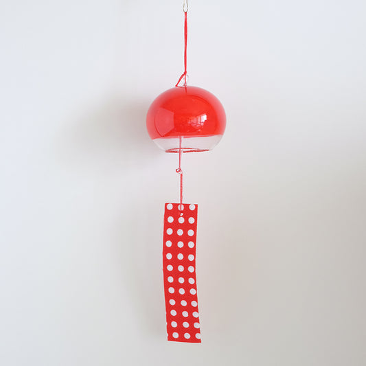 赤玉風鈴 地染め豆絞り