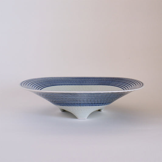 波佐見焼 藍駒 三つ足大鉢