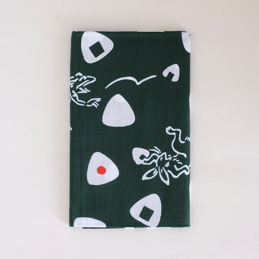 鳥獣戯画小紋 おにぎり カーキ