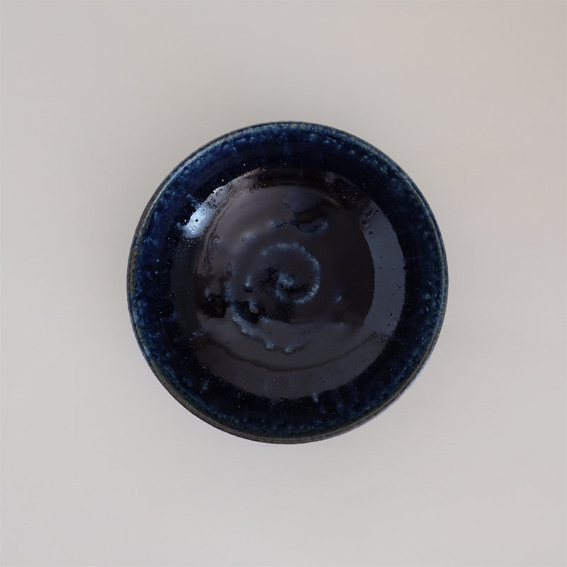 益子焼　青銹　サラダ