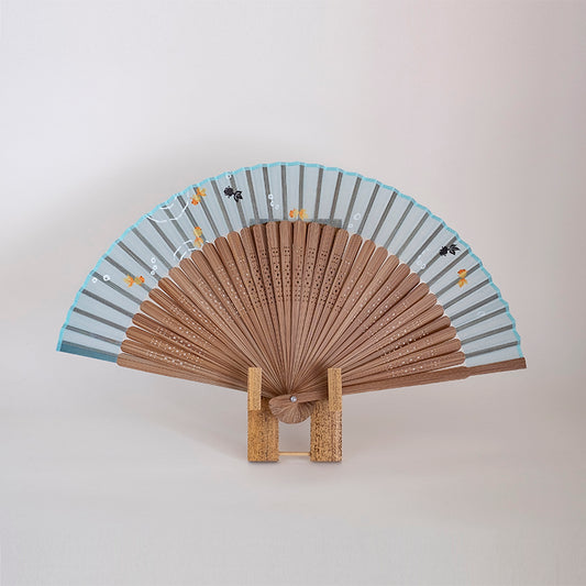 京扇子 女物絹扇 金魚鉢