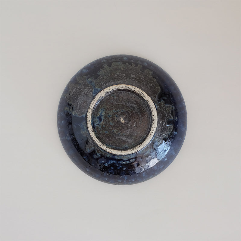 益子焼　青銹　サラダ