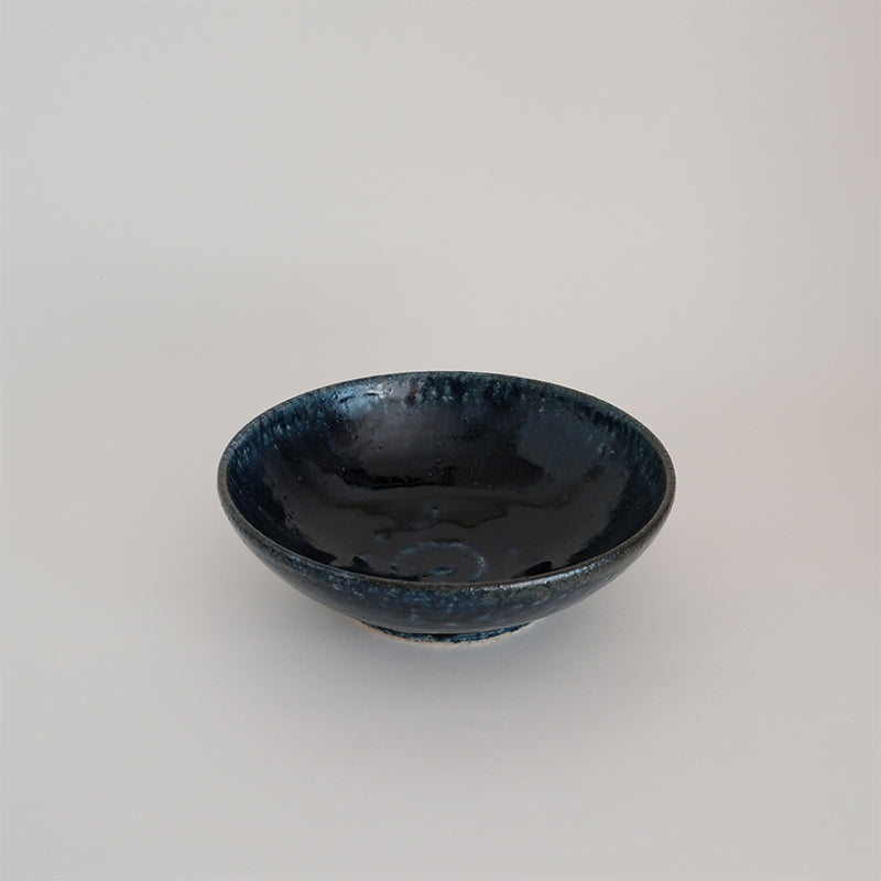 益子焼　青銹　サラダ