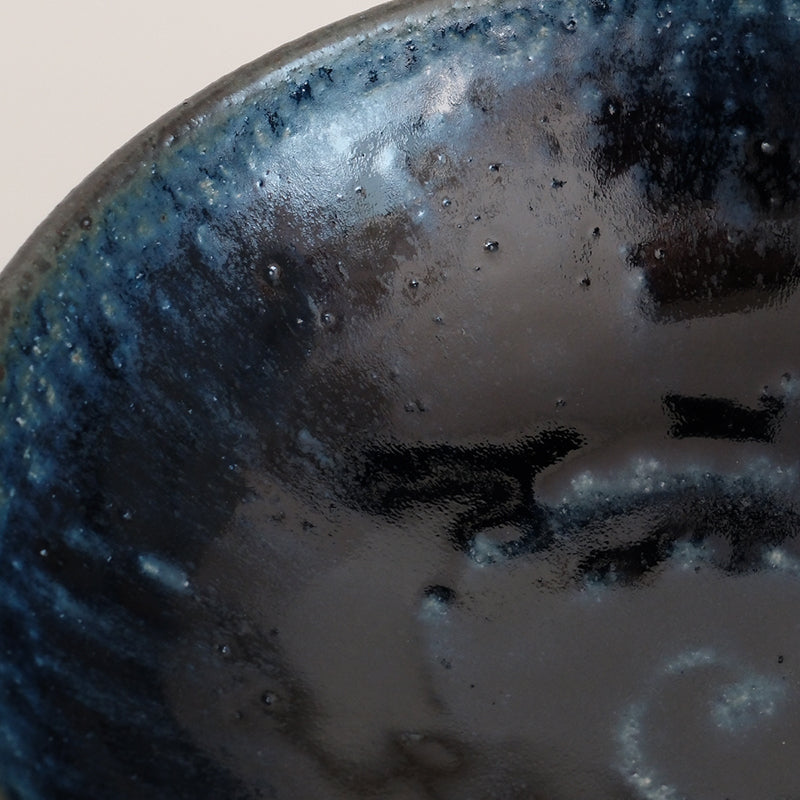 益子焼　青銹　サラダ