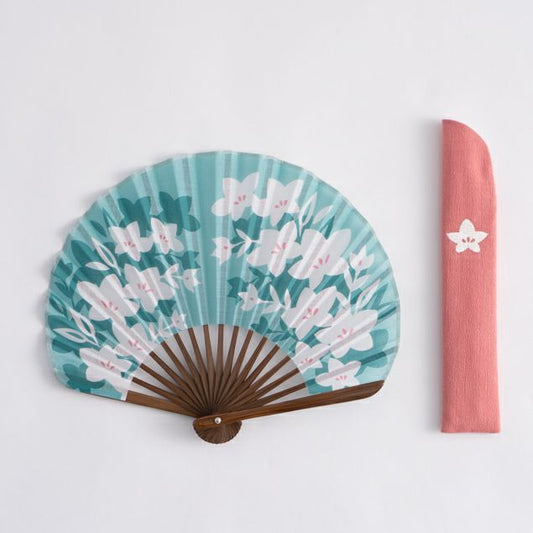 万月扇子セット 桔梗