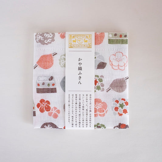 かや織ふきん 和菓子 冬