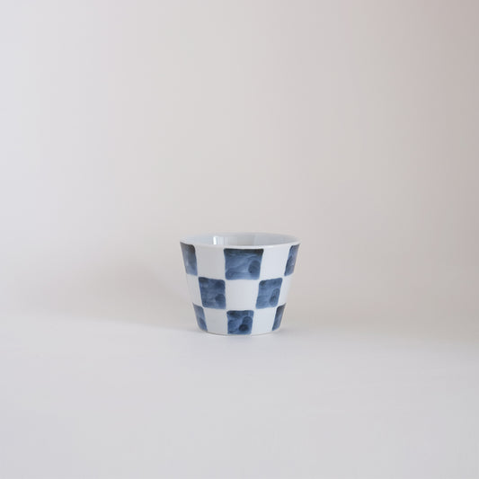 九谷焼 そば猪口「市松」