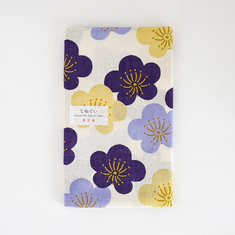 てぬぐい　梅むらさき　オフ