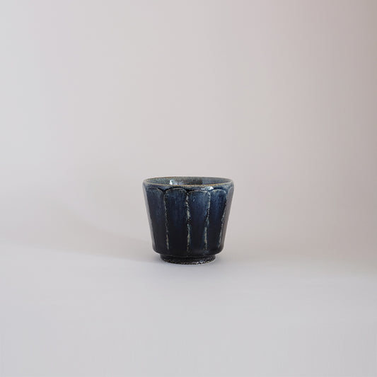 益子焼 瑠璃 面取そば猪口