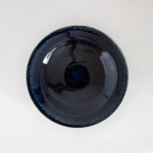 益子焼 瑠璃 平鉢(小)