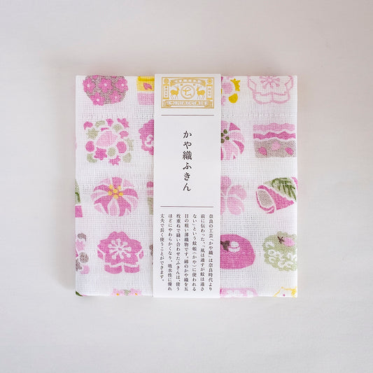 かや織ふきん 和菓子 春
