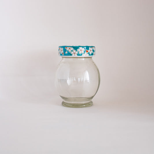 九谷文様蓋物 丸瓶(まるびん)/桜