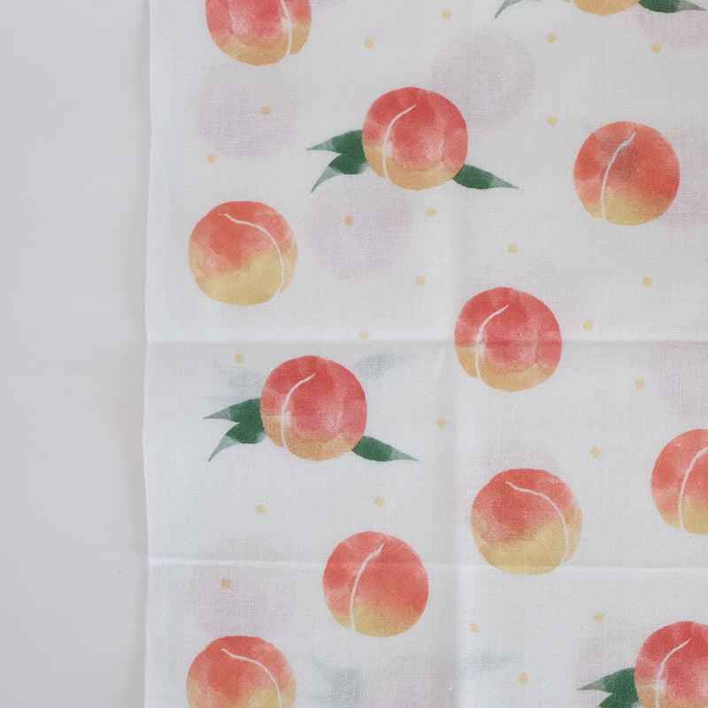 てぬぐい　ジューシー桃　オフ