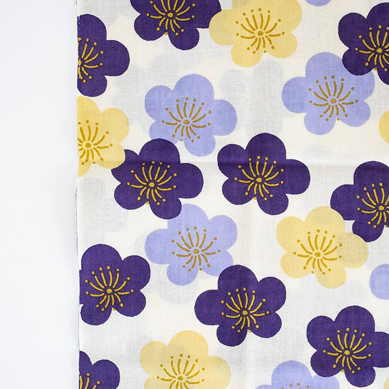 てぬぐい　梅むらさき　オフ