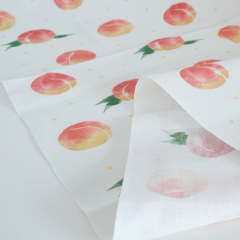 てぬぐい　ジューシー桃　オフ