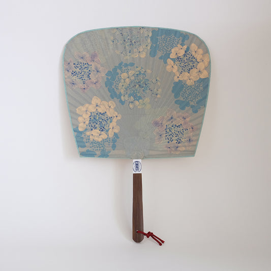 団扇 季節の誕生花渋うちわ 6月 紫陽花(柄大)