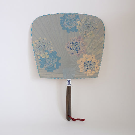 団扇 季節の誕生花渋うちわ 6月 紫陽花(柄小)